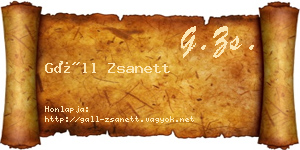 Gáll Zsanett névjegykártya